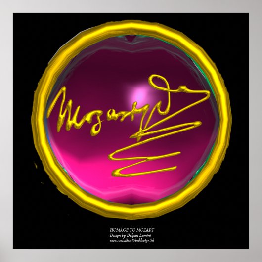 HOMAGE AAN MOZART, Roze Amethyst kolossale grootte Poster (Voorkant)