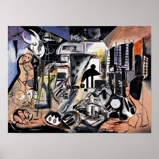 Homage Cubism POSTER/ONTWERP door VinnyFish Poster (Voorkant)