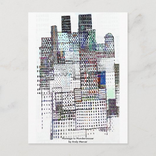 Homage naar Hundertwasser Briefkaart (Voorkant)