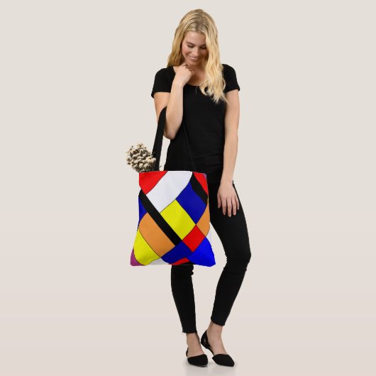 Homage naar Mondriaan Tote Bag (Op model)