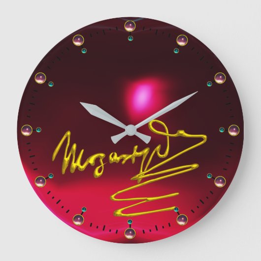 HOMAGE TO MOZART Gold Signature Of Composer Red Grote Klok (Voorkant)