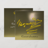 HOMAGE TOT MOZART, GOLD GRAY CONCERT KAART (Voorkant / Achterkant)