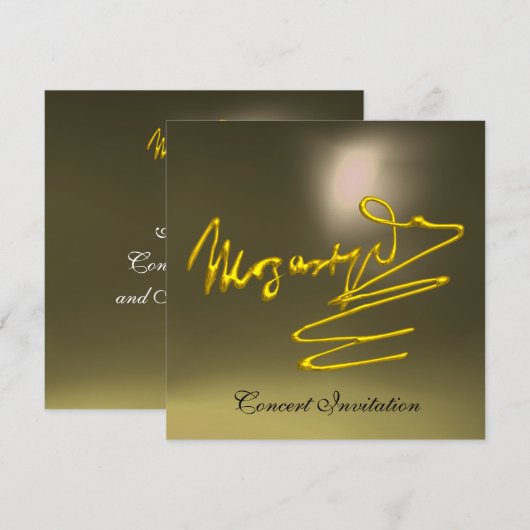 HOMAGE TOT MOZART, GOLD GRAY CONCERT KAART (Voorkant / Achterkant)