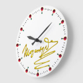 HOMAGE TOT MOZART Gold Handtekening van Composer W Grote Klok (Hoek)