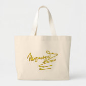 HOMAGE TOT MOZART Gold Handtekening van Composer W Grote Tote Bag (Voorkant)