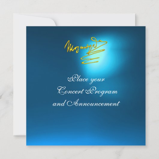 HOMAGE TOT MOZART, GOUD BLUE CONCERT KAART (Achterkant)