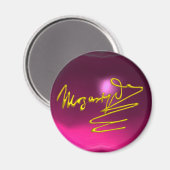 HOMAGE TOT MOZART, roze amethist Magneet (Voorkant / Achterkant)