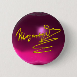 HOMAGE TOT MOZART, roze amethist Ronde Button 5,7 Cm