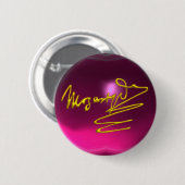 HOMAGE TOT MOZART, roze amethist Ronde Button 5,7 Cm (Voorkant /achterkant)