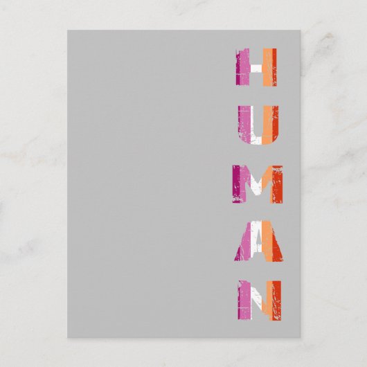 Homan vertical | Lesbian Pride Postkarte Briefkaart (Voorkant)