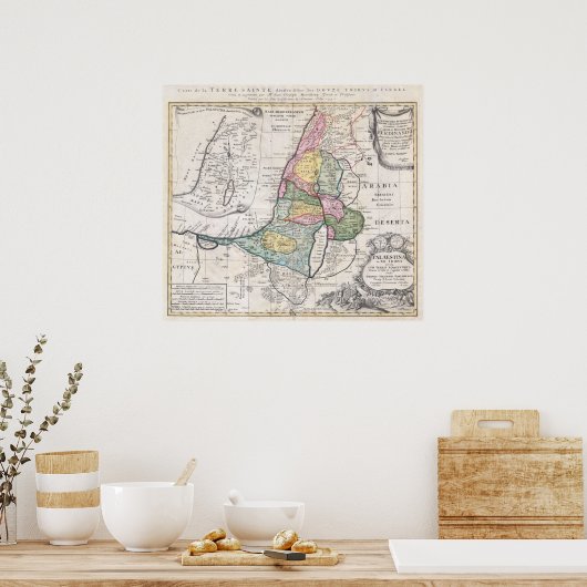 Homann Heirs Map - 1750 Poster (Keuken)