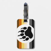 Hombeer Pride Vlag Beerpoot Bagagelabel (Achterkant verticaal)