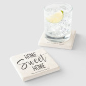 Home | Aangepaste familienaam Stenen Onderzetter (Zijkant)