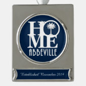 HOME Abbeville SC aangepast ornament Verzilverd Banner Ornament (Voorkant)