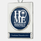HOME Abbeville SC aangepast ornament Verzilverd Banner Ornament (Links)