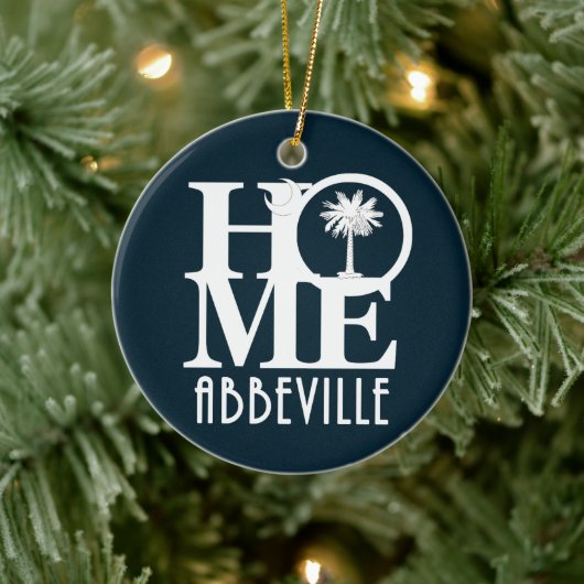 HOME Abbeville South Carolina Keramisch Ornament (Boom)