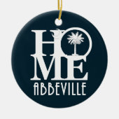 HOME Abbeville South Carolina Keramisch Ornament (Voorkant)