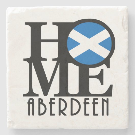 HOME Aberdenn Scotland Stenen Onderzetter (Voorkant)