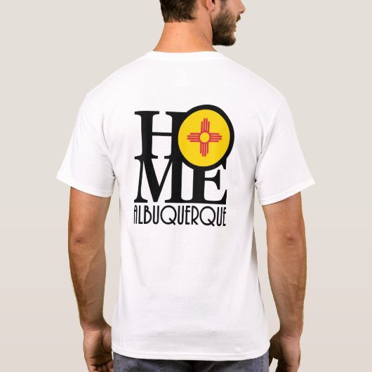HOME Abuquerque NM (backprint) T-shirt (Achterkant)