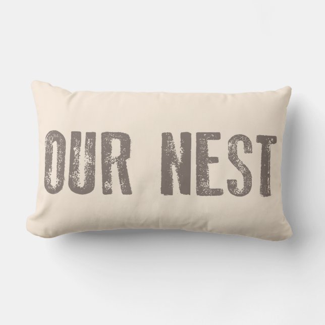 Home Accent Lumbar Kussens Onze nest grunge (Voorkant)