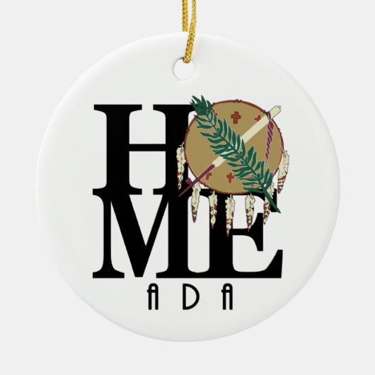 HOME Ada Oklahoma Keramisch Ornament (Voorkant)