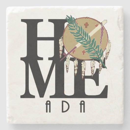 HOME Ada Oklahoma Stenen Onderzetter (Voorkant)
