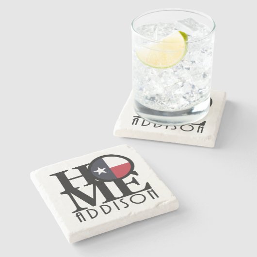 HOME Addison Texas Stenen Onderzetter (Zijkant)