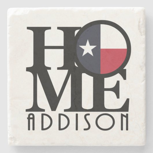 HOME Addison Texas Stenen Onderzetter (Voorkant)