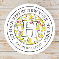 Home Adres Chic Modern Christmas Family Monogram