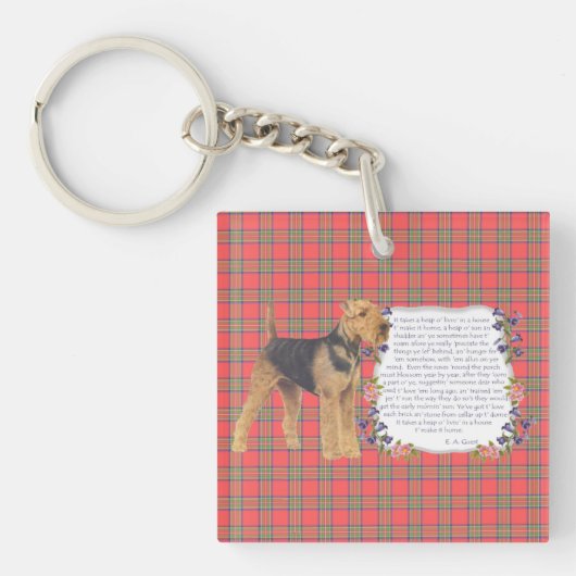 Home Airedale - Welsh - Lakeland Sleutelhanger (Voorkant)