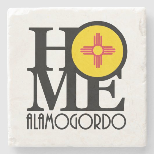 HOME Alamogordo New Mexico Stenen Onderzetter (Voorkant)