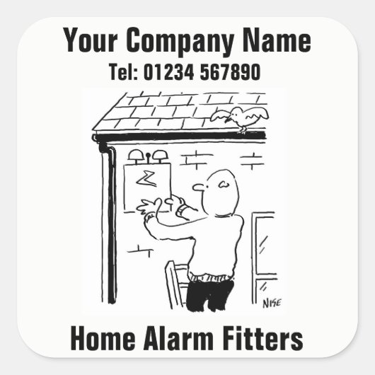 Home Alarm Fitter Business stickers (Voorkant)