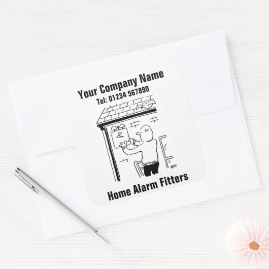 Home Alarm Fitter Business stickers (Envelop)
