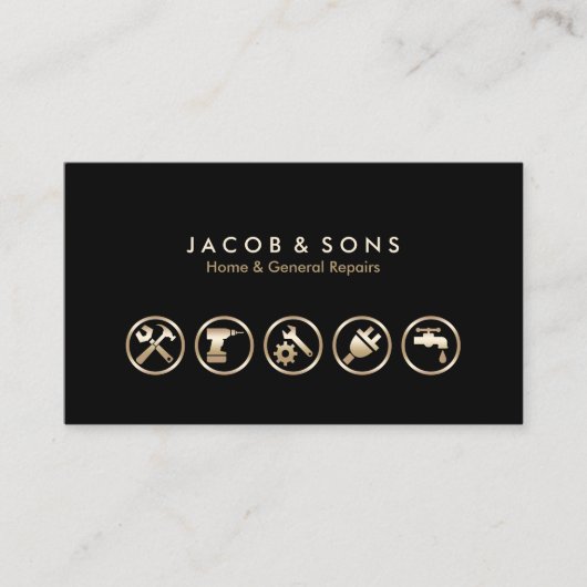 Home Algemene reparaties Gold Icons Visitekaartje (Voorkant)
