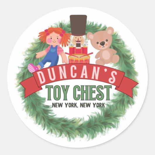 Home Alone 2 Duncan's Speelgoed Chest Stickers (Voorkant)