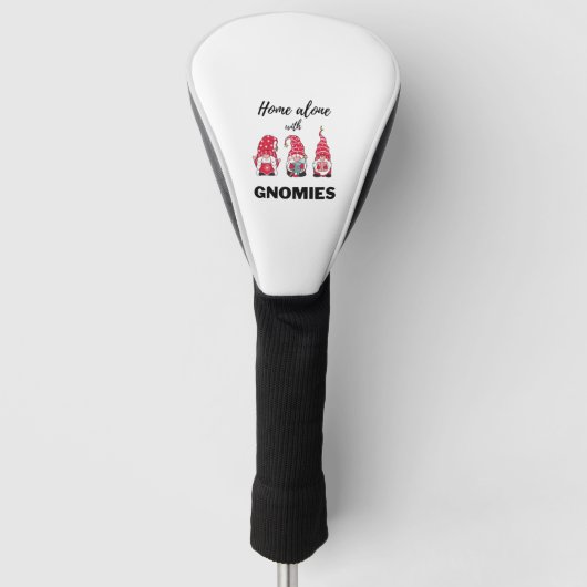 Home Alone met Gnomies Grappig kerst T-shirt Golfheadcover (Voorkant)