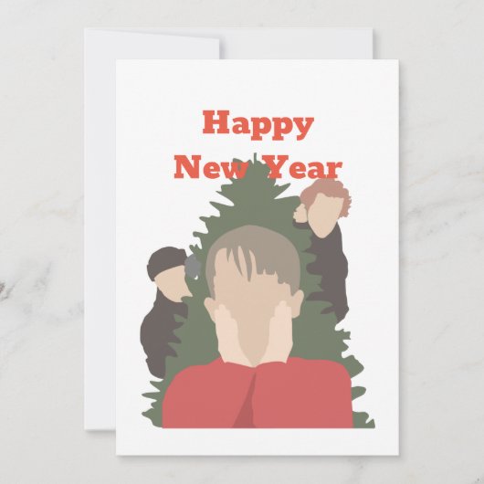 Home alone moderne kunst bedankkaart (Voorkant)