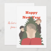 Home alone moderne kunst bedankkaart (Voorkant / Achterkant)