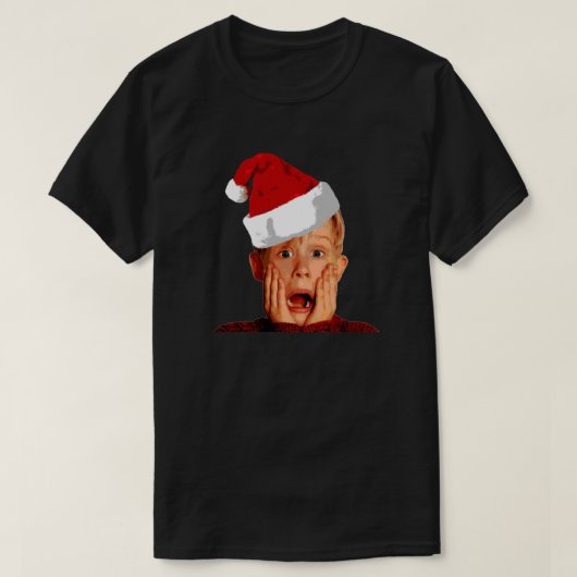 Home Alone Santa Hat T-Shirt Macaulay Culkin Chris (Design voorkant)