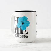 HOME Altamonte Springs Blue Hibiscus 15oz Tweekleurige Koffiemok (Voorkant links)