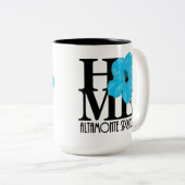 HOME Altamonte Springs Blue Hibiscus 15oz Tweekleurige Koffiemok (Voorkant rechts)