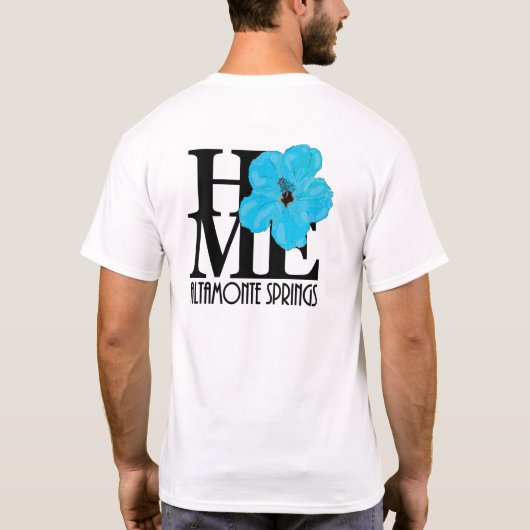 HOME Altamonte Springs Blue Hibiscus (achterafdruk T-shirt (Achterkant)