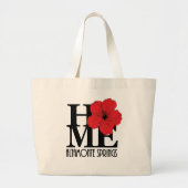 HOME Altamonte Springs Red Hibiscus Grote Tote Bag (Voorkant)
