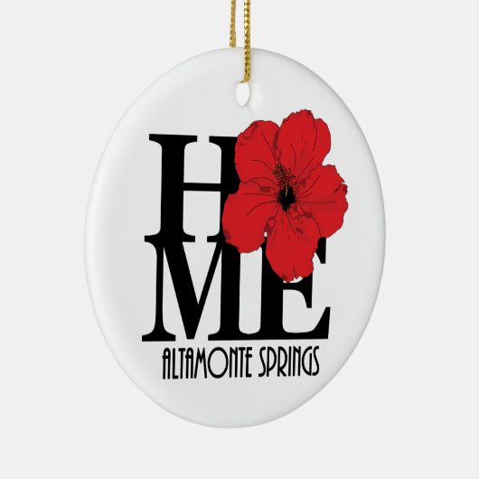 HOME Altamonte Springs Red Hibiscus Keramisch Ornament (Rechts)