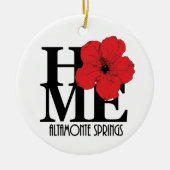 HOME Altamonte Springs Red Hibiscus Keramisch Ornament (Voorkant)