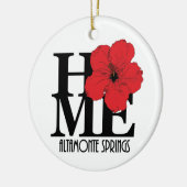 HOME Altamonte Springs Red Hibiscus Keramisch Ornament (Links)