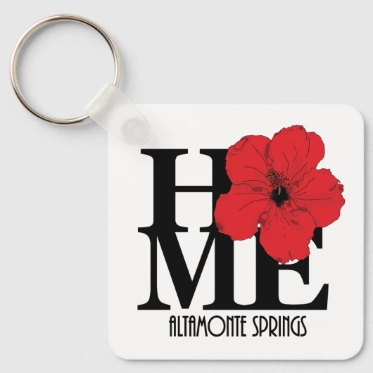 HOME Altamonte Springs Red Hibiscus Sleutelhanger (Voorkant)