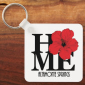 HOME Altamonte Springs Red Hibiscus Sleutelhanger (Voorkant)