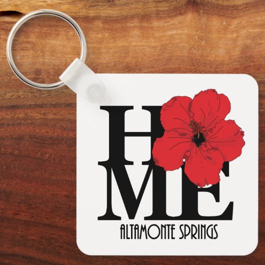HOME Altamonte Springs Red Hibiscus Sleutelhanger (Voorkant)