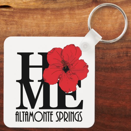 HOME Altamonte Springs Red Hibiscus Sleutelhanger (Achterkant)